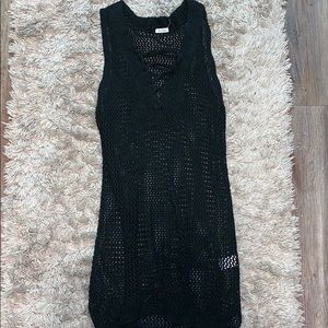 Black knitted tunic